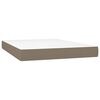 vidaXL Boxspring posteľ s matracom sivohnedý 140x190 cm látka