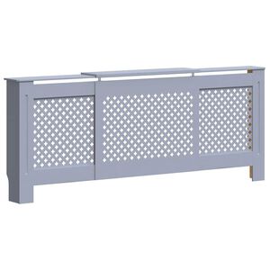 vidaXL Kryt na radi&aacute;tor siv&yacute; 205 cm MDF