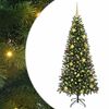 vidaXL Umel&yacute; vianočn&yacute; stromček s 300 LED-i Zelen&aacute; 180 cm PE a PVC
