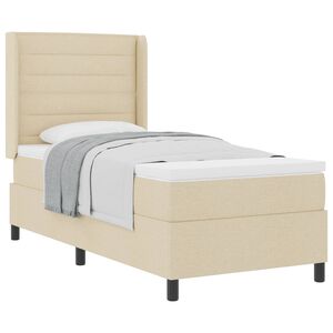 vidaXL Posteľ s pružinov&yacute;m r&aacute;mom s matracmi Kr&eacute;mov&aacute; 190 x 90 cm l&aacute;tka