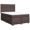 vidaXL Boxspring posteľ s matracom tmavohned&aacute; 160x200 cm l&aacute;tka