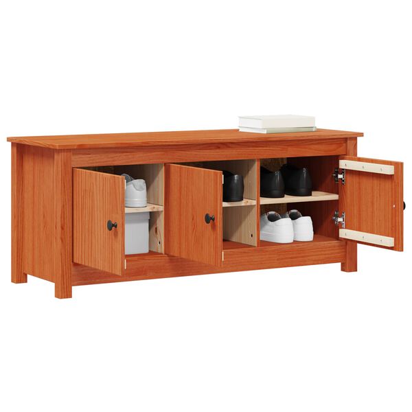 vidaXL Skriňa na top&aacute;nky Voskov&aacute; Hned&aacute; 110 x 38 x 45,5 cm