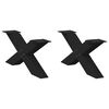 vidaXL Nohy konferenčn&eacute;ho stol&iacute;ka v tvare X, 2 ks, čierne, 70 x (30-31) cm, oceľov&eacute;