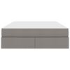 vidaXL Postel s &uacute;ložn&yacute;m prostorem a matrac&iacute; Sivohned&aacute; 140 x 200 cm
