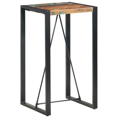 vidaXL Barový stolík 60x60x110 cm masívne recyklované drevo
