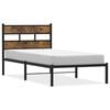 vidaXL Kovov&yacute; posteľn&yacute; r&aacute;m bez matraca dymov&yacute; dub 80x200 cm