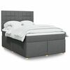 vidaXL Boxspring posteľ s matracom tmavosiv&aacute; 160x200 cm l&aacute;tka