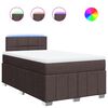 vidaXL Boxspring posteľ s matracom tmavohned&aacute; 120x190 cm l&aacute;tka