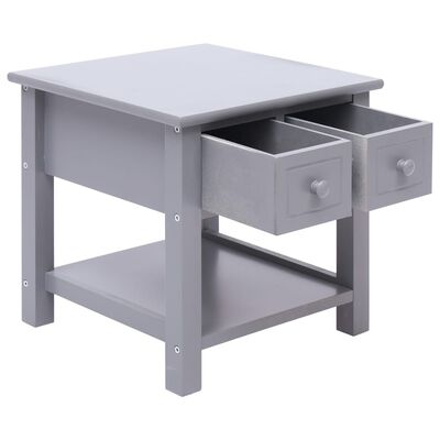 vidaXL Príručný stolík sivý 40x40x40 cm drevo paulovnie