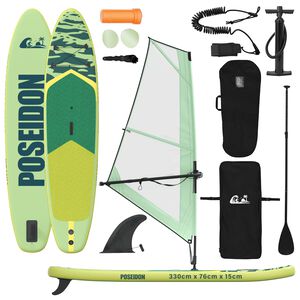 vidaXL Inflatovateľn&aacute; SUP doska s plachtou POSEIDON 330 x 76 x 15 cm