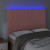 vidaXL Čelo postele s LED ružov&eacute; 144x5x118/128 cm zamat