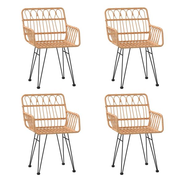 vidaXL 5-dielna záhradná jedálenská súprava polyratan