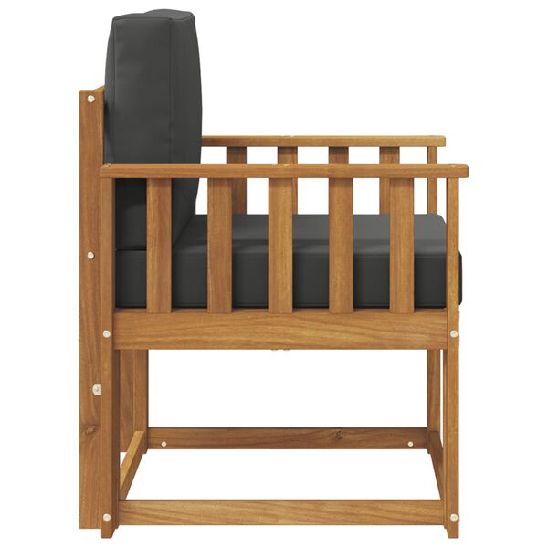 vidaXL Vonkaj&scaron;ia pohovka Mas&iacute;vne ak&aacute;ciov&eacute; drevo a polyester Pr&iacute;rodn&aacute;