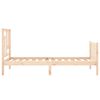 vidaXL R&aacute;m postele s čelom jednol&ocirc;žko mas&iacute;vne drevo