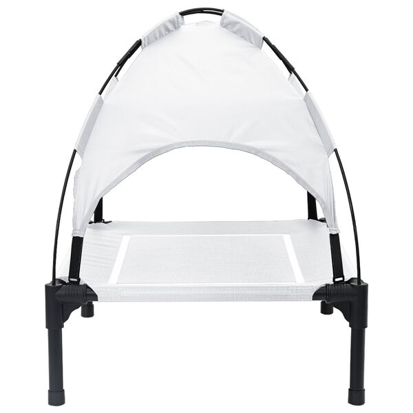 vidaXL Psia postel' Strieborná šedá 71 x 64 x 71 cm Oceľ