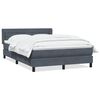 vidaXL Posteľn&yacute; r&aacute;m boxspring s matracom tmavosiv&yacute; 140x220 cm zamat