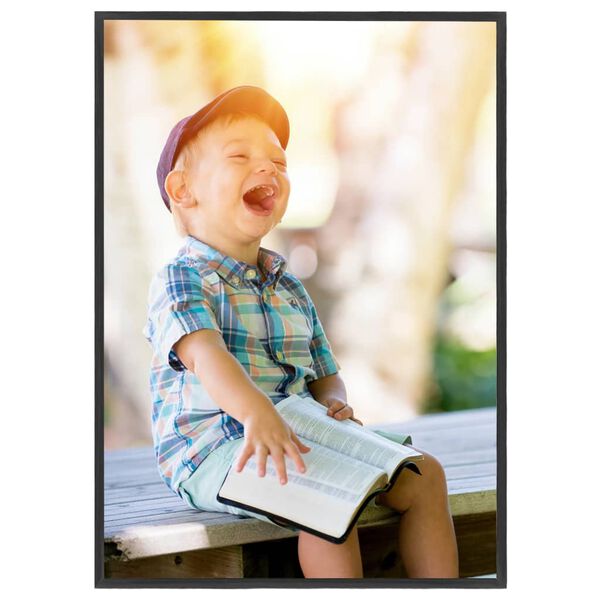 vidaXL Fotor&aacute;miky na st&ocirc;l, kol&aacute;ž 3 ks, čierne 18x24 cm, MDF