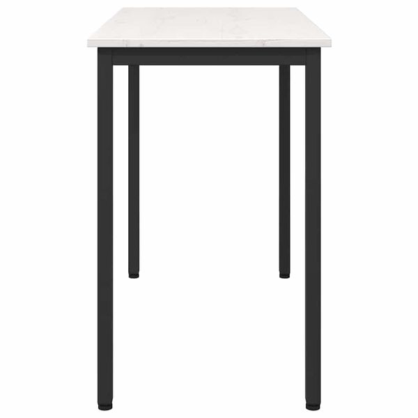 vidaXL st&ocirc;l Biela 100 x 50 x 77 cm Inžinierske drevo a oceľ