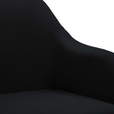 vidaXL Otočné jedálenské stoličky 4 ks čierne látkové