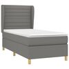 vidaXL Boxspring posteľ s matracom tmavosiv&aacute; 90x190 cm l&aacute;tka