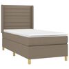 vidaXL Posteľn&yacute; r&aacute;m boxspring s matracom sivohned&yacute; 90x190 cm l&aacute;tka