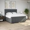 vidaXL Boxspring posteľ s matracom tmavosiv&aacute; 180x200 cm l&aacute;tka