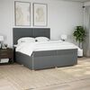 vidaXL Boxspring posteľ s matracom tmavosiv&aacute; 200x200 cm l&aacute;tka