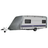 vidaXL Ochranná plachta na karavan, sivá, veľkosť S