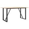 vidaXL Jed&aacute;lensk&yacute; stol&iacute;k v tvare O 160x80x75 cm borovica a oceľ