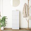 vidaXL Komoda biela 37,5x35x99 cm spracovan&eacute; drevo