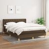 vidaXL Boxspring posteľ s matracom tmavohned&aacute; 140x200 cm l&aacute;tka