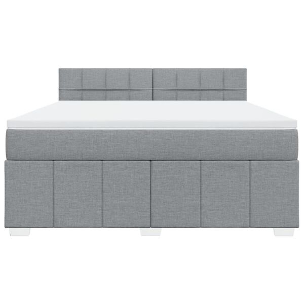 vidaXL Boxspring posteľ s matracom bledosiv&aacute; 180x200 cm l&aacute;tka