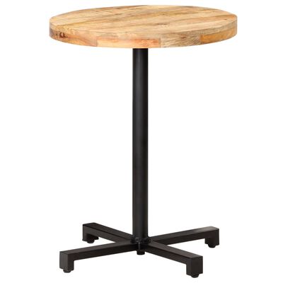 vidaXL Bistro stolík okrúhly Ø60x75 cm surové mangovníkové drevo