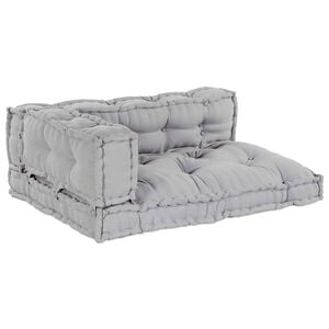 vidaXL Vank&uacute;&scaron; na paletov&yacute; gauč 3 pcs Siv&aacute; 120 x 80 x 38 cm L&aacute;tka
