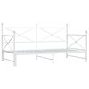 vidaXL V&aacute;ľanda s kolieskom bez matraca Biela 107x203 cm Oceľ