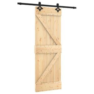 vidaXL Posuvn&eacute; dvere Pr&iacute;rodn&aacute; a čierna 70 x 210 cm