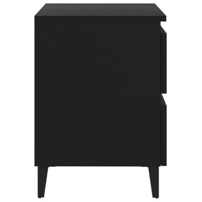 vidaXL Nočné stolíky 2 ks, čierne 40x35x50 cm, kompozitné drevo