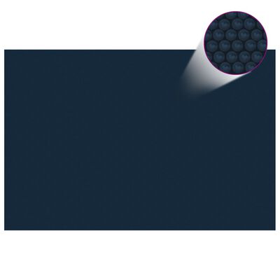 vidaXL Plávajúca solárna bazénová fólia z PE 300x200 cm čierna a modrá