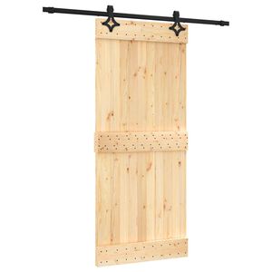 vidaXL Posuvn&eacute; dvere 90 x 210 cm Mas&iacute;vne borovicov&eacute; drevo (neupraven&eacute;)