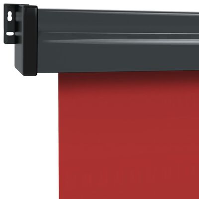 vidaXL Bočná markíza na balkón 145x250 cm, červená