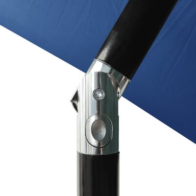 vidaXL 3-stupňový slnečník s hliníkovou tyčou azúrovo-modrý 2 m
