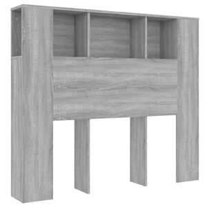 vidaXL Čelo postele so skrinkou siv&yacute; dub sonoma 120x18,5x102,5 cm