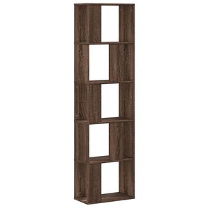 vidaXL Knižnica 5 pol&iacute;c hned&yacute; dub 45x23,5x162,5 cm kompozitn&eacute; drevo