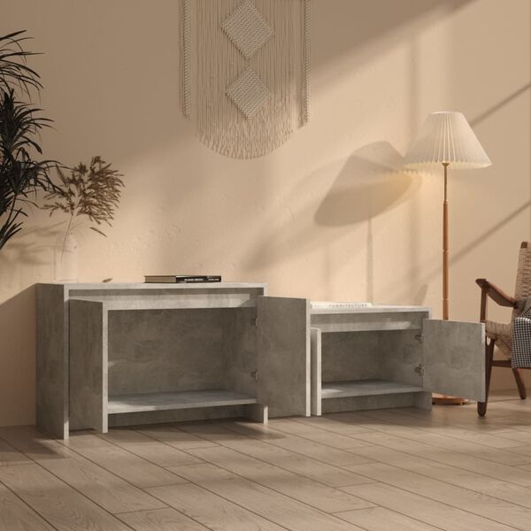 vidaXL TV skrinka, bet&oacute;novo siv&aacute; 146,5x35x50 cm, kompozitn&eacute; drevo