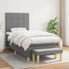 vidaXL Boxspring posteľ s matracom tmavosiv&aacute; 90x200 cm l&aacute;tka