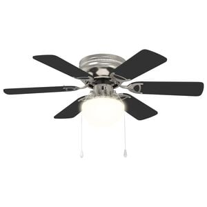 vidaXL Stropn&yacute; ventil&aacute;tor s osvetlen&iacute;m &Oslash; 82 cm Čierna