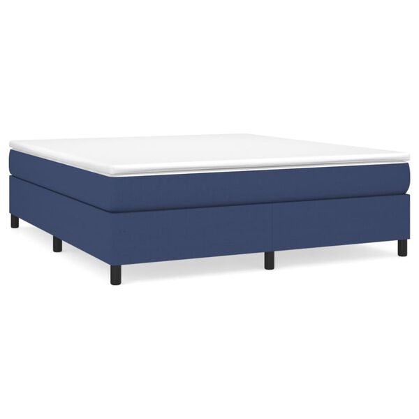 vidaXL Posteľn&yacute; r&aacute;m boxspring s matracom modr&yacute; 180x200 cm l&aacute;tka
