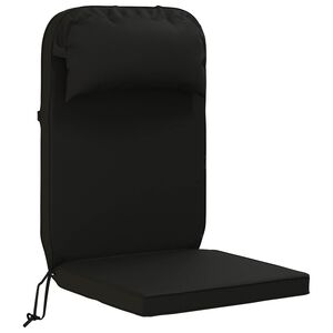 vidaXL Vank&uacute;&scaron; na slnečn&eacute; ležadlo 100% polyester Čierna 55 x 124 x 5 cm