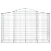 vidaXL Oblúkové gabionové koše 4 ks 200x50x120/140 cm pozink. železo