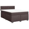 vidaXL Boxspring posteľ s matracom tmavohned&aacute; 140x190 cm l&aacute;tka